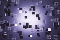 Creative digital cubes background with mock up place. 3D Rendering Royalty Free Stock Photo