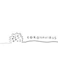 Creative digital hand painted coronavirus disease spreading white background image