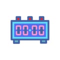 Creative Digital LED Clock Design Icon Royalty Free Stock Photo