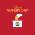 Creative digital and printed design for India\'s National Voters Day.