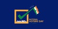 Creative digital and printed design for India\'s National Voters Day.
