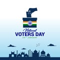 Creative digital and printed design for India\'s National Voters Day.