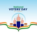 Creative digital and printed design for India\'s National Voters Day.