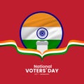 Creative digital and printed design for India\'s National Voters Day.