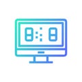 Creative Digital Screen Clock Design Icon Royalty Free Stock Photo