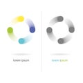 Creative, digital, trendy abstract, vibrant and colorful icon, element logo and symbol.