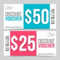 Creative Discount Voucher or Coupon design.