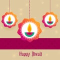 Creative diwali festival greeting background