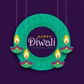 Creative diwali festival poster design background