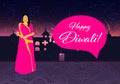 Creative Diwali Festival Template Design. Happy Diwali. Traditional Indian Festival