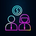 Creative, dollar, workers nolan icon. Simple thin line, outline vector of team work icons for ui and ux, website or