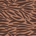 Creative doodle tiger skin seamless pattern. Abstract animal fur endless backdrop Royalty Free Stock Photo