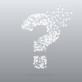 Creative dot icon question Royalty Free Stock Photo