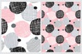 Creative Dotted Seamless Vector Patterns. Royalty Free Stock Photo