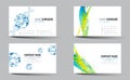 Creative double-sided business card template. DNA theme.