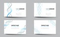 Creative double-sided business card template. DNA theme.