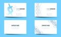 Creative double-sided business card template. DNA theme.