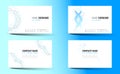 Creative double-sided business card template. DNA theme.