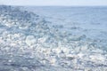 Creative dreamlike image of rocks by the sea