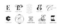 Creative E emblem. English letter e elegant monogram for eco energy, electronic and elite event branding template vector