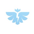 Creative Eagle Wing Concept, power and crown symbol