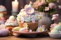 Creative Easterthemed cupcakes decorated with