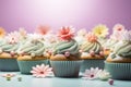 Creative Easterthemed cupcakes decorated with