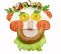 Creative egg breakfast for child face form Royalty Free Stock Photo