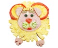 Creative egg breakfast for child lion form Royalty Free Stock Photo