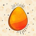 Creative Egg for Happy Easter celebration. Royalty Free Stock Photo