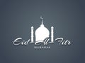 Creative Eid Al Fitr Mubarak text design.