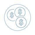 Coins, save money, dollar, savings icon