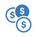 Coins, save money, dollar, savings icon