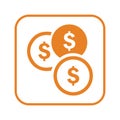 Coins, save money, dollar, savings icon