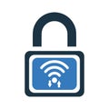 WiFi password lock, protection, security Icon