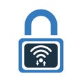 WiFi password lock, protection, security Icon