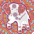 Creative elephant for Holi Festival celebration.