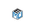 Creative EMD And MDE Icon Monogram Letter Logo Royalty Free Stock Photo