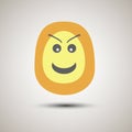 Creative emoji smiley face smiling, sarcastic and cool. Royalty Free Stock Photo