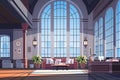 creative empty no people apartment modern loft interior of open space home office with furniture for corporate or