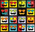 Creative endless wallpaper with abstract male faces.
