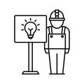 Creative engineer Isolated Vector icon Which can easily modify or edit