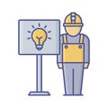 Creative engineer Vector Icon which can easily modify or edit Royalty Free Stock Photo