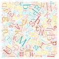 Creative english alphabet texture background