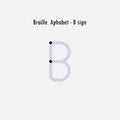 Creative english version of Braille alphabet design element.Braille alphabet letters.Classic emblem.Elegant dynamic alphabet Royalty Free Stock Photo