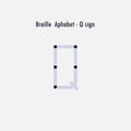 Creative english version of Braille alphabet design element.Brai Royalty Free Stock Photo