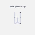 Creative english version of Braille alphabet design element.Brai Royalty Free Stock Photo