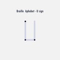 Creative english version of Braille alphabet design element.Brai Royalty Free Stock Photo