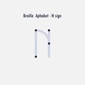 Creative english version of Braille alphabet design element.Brai Royalty Free Stock Photo