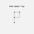 Creative english version of Braille alphabet design element.Brai Royalty Free Stock Photo